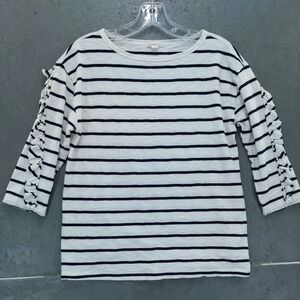 Crewcuts Striped Ruffle Sleeve Top Tshirt Girls Size 16‎ Nautical